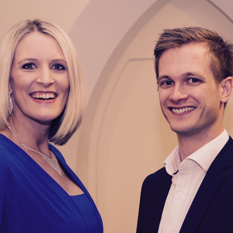 Joshua and Phillippa after a performance