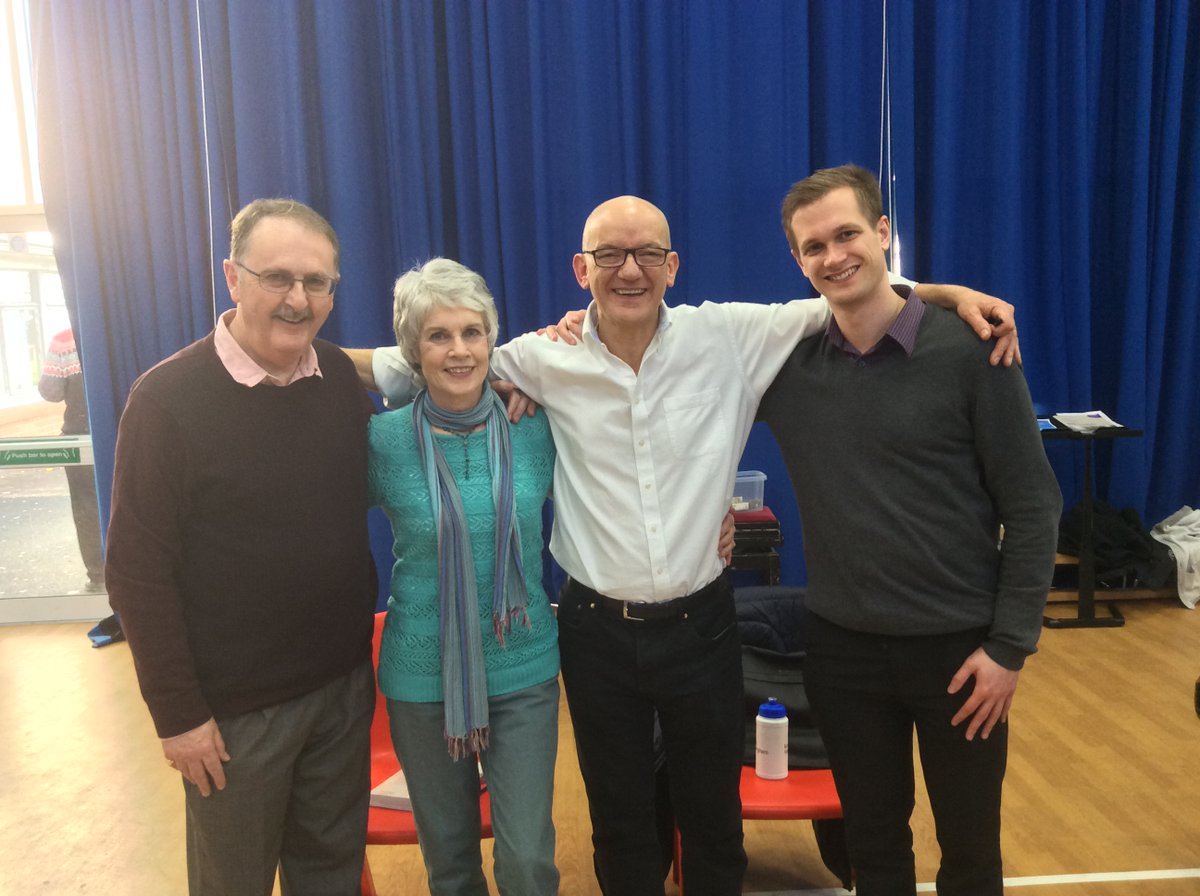 Joshua with Philomusica conductor Linda, chairman John and composer Bob Chilcott